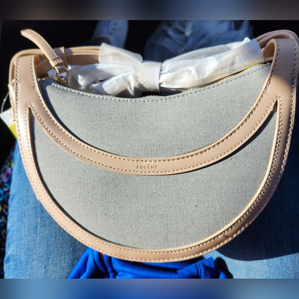Gray and Tan Women's Bag